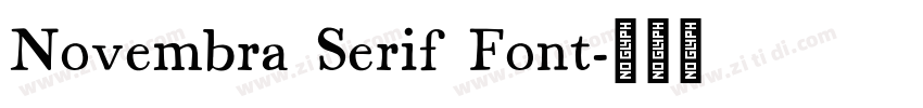 Novembra Serif Font字体转换
